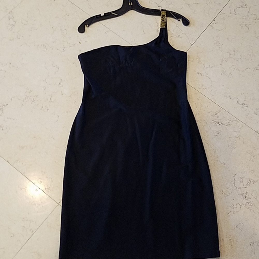 Moschino black off shoulder dress